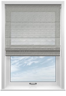 Sahara Voile, Metallic Grey - Motorised Roman Blind